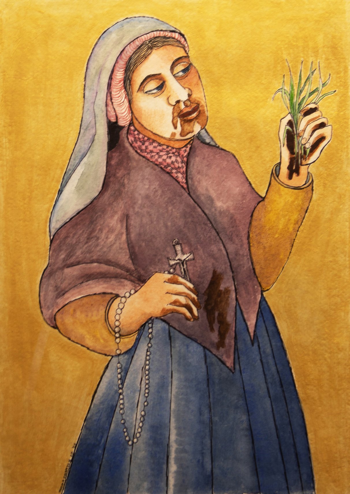Bernadette Dug at the Ground